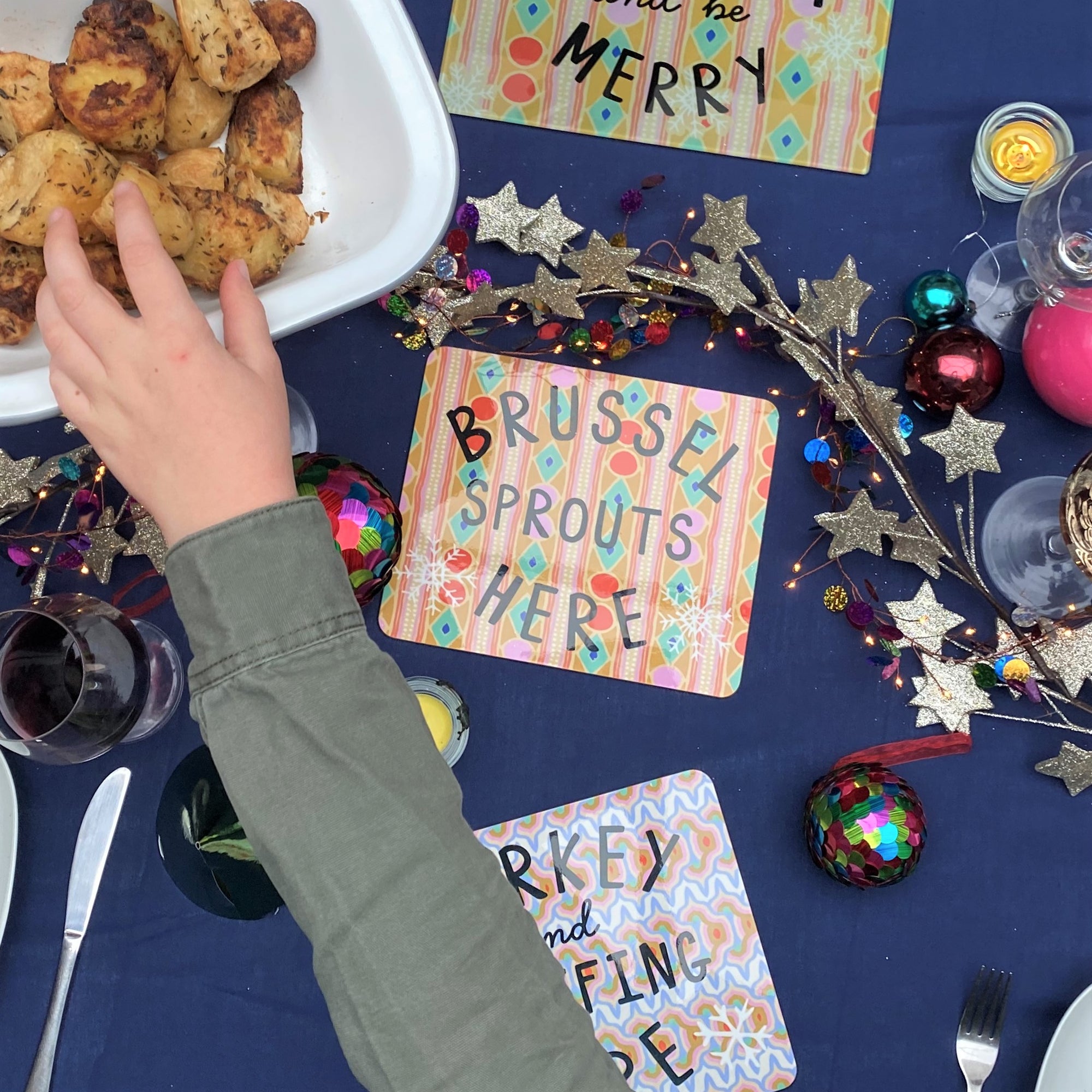 Spuds And Gravy Here Christmas Day Table Mat