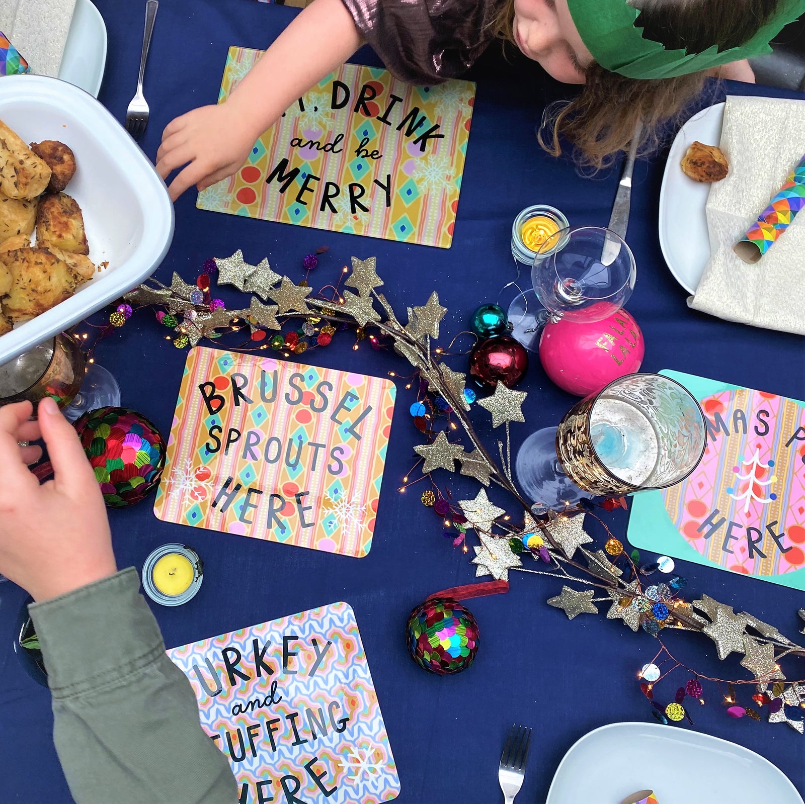 Xmas Pud Here Centre Piece Serving Tablemat