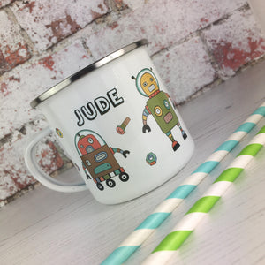 Robot Enamel Mug