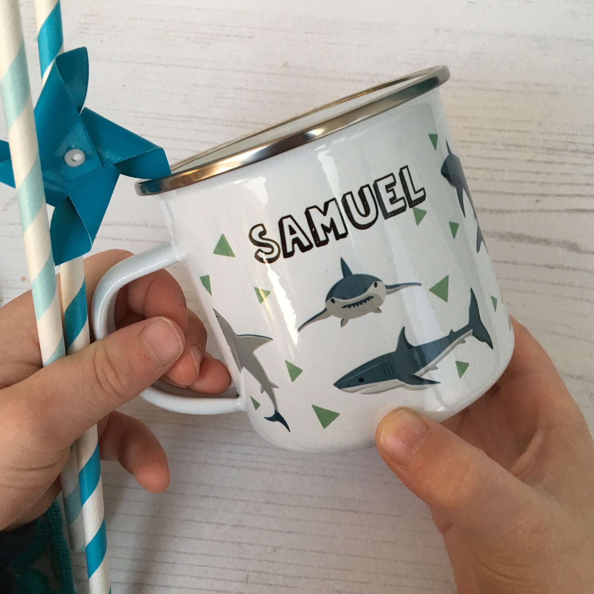 Shark Enamel Mug