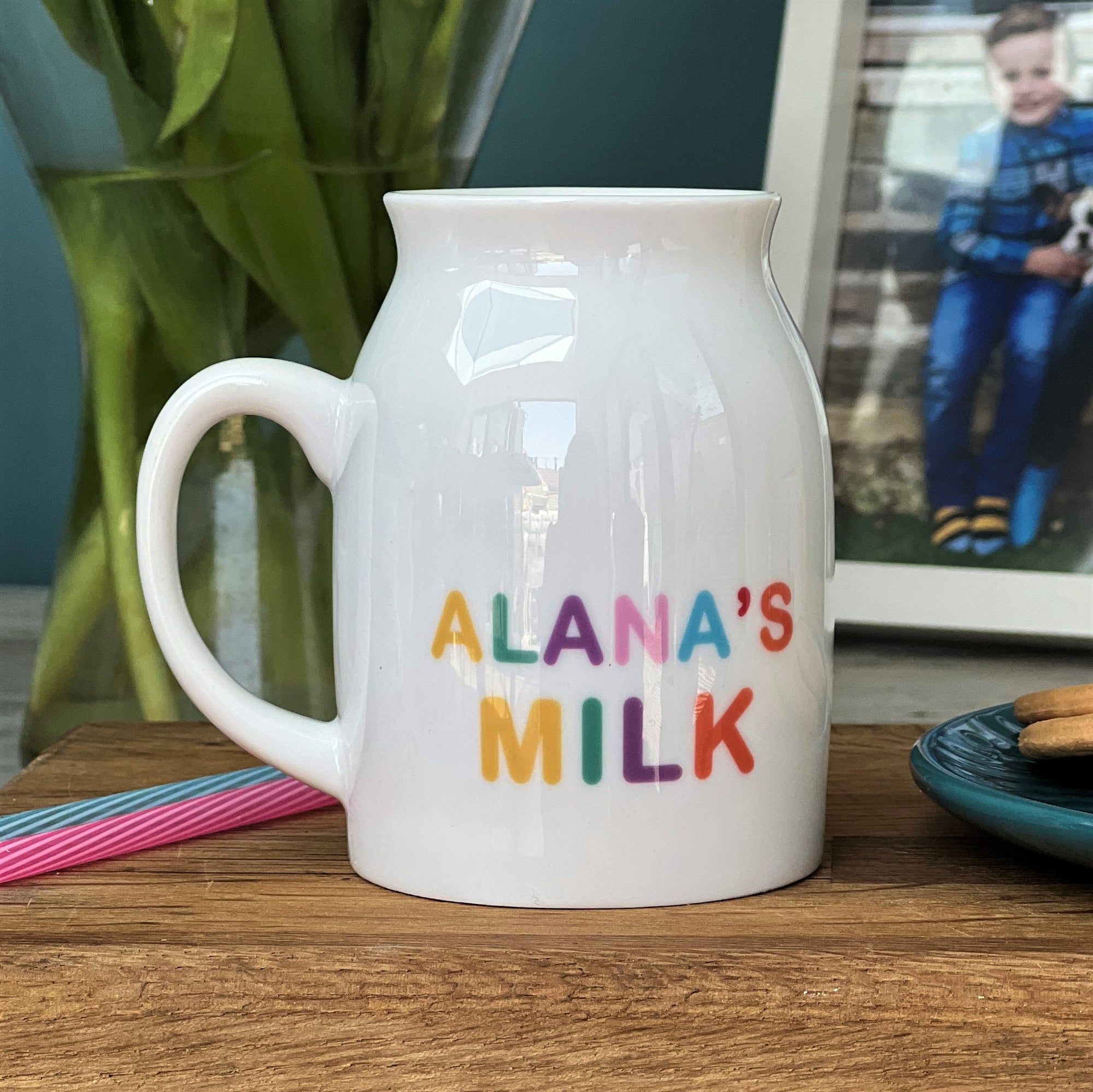 Luxury Colourful Personalised Bone China Milk Mug