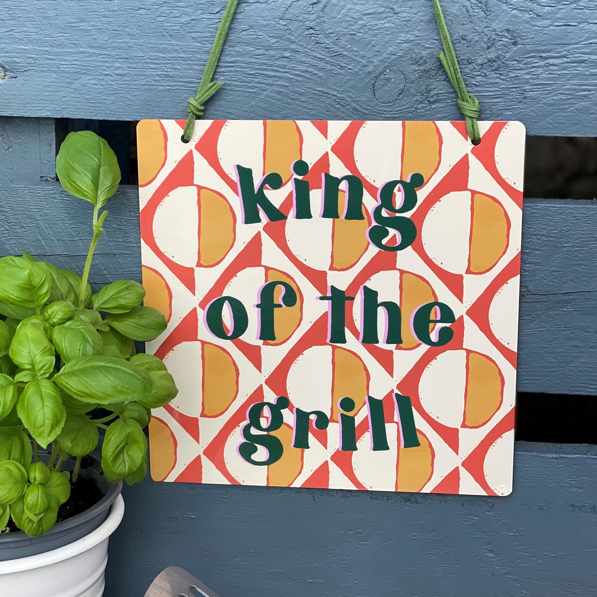 King Of The Grill Metal Sign