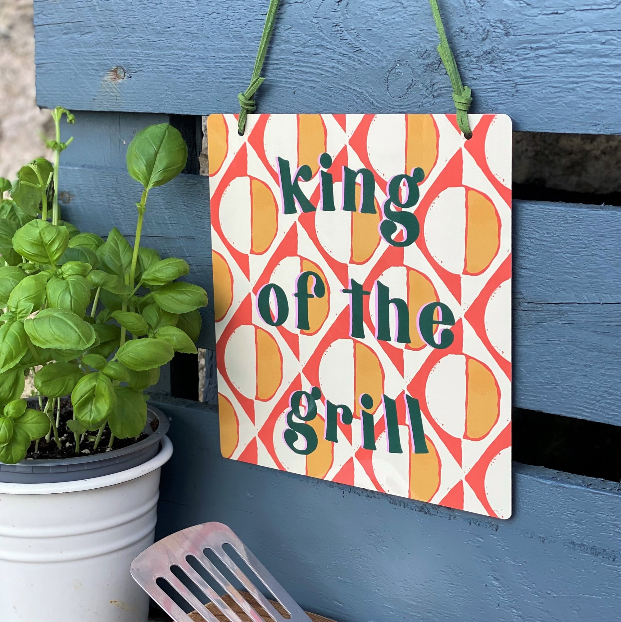 King Of The Grill Metal Sign