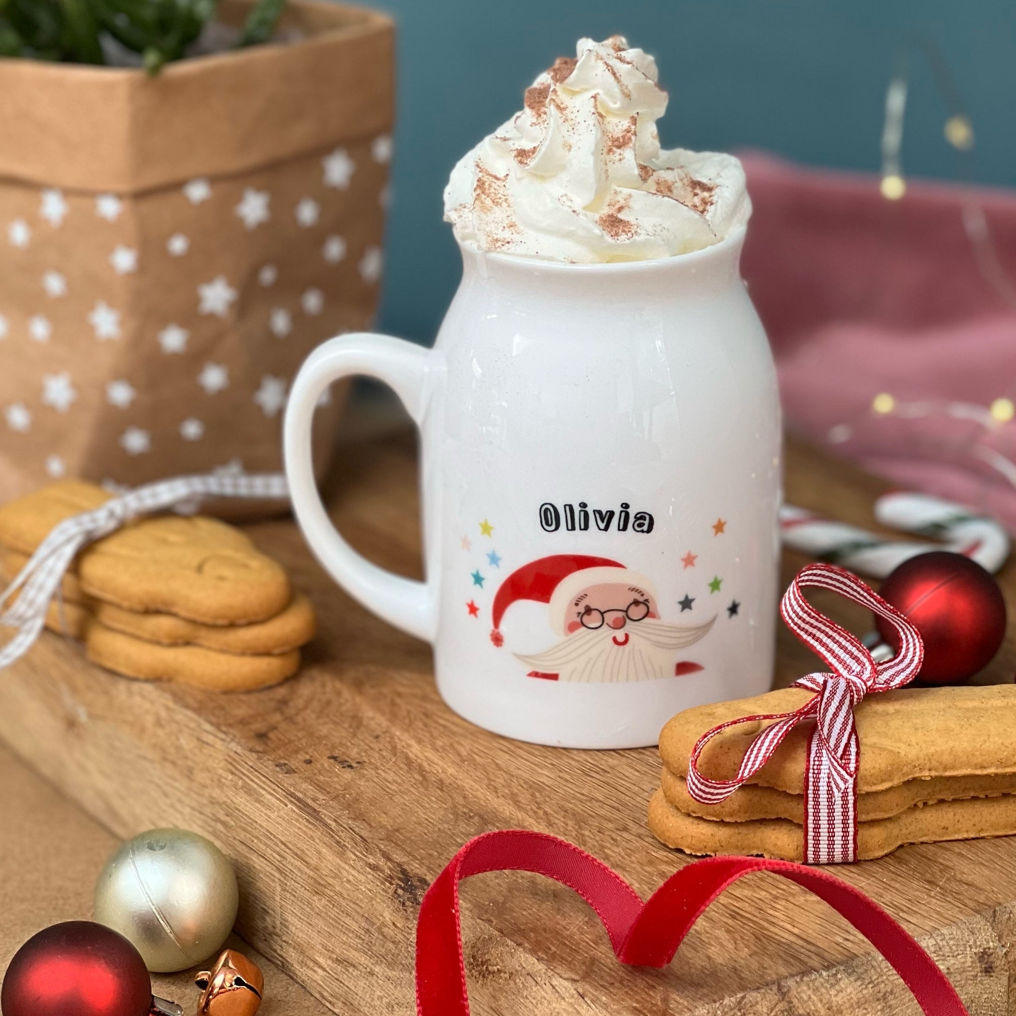 Luxury Bone China Santa Milk Mug