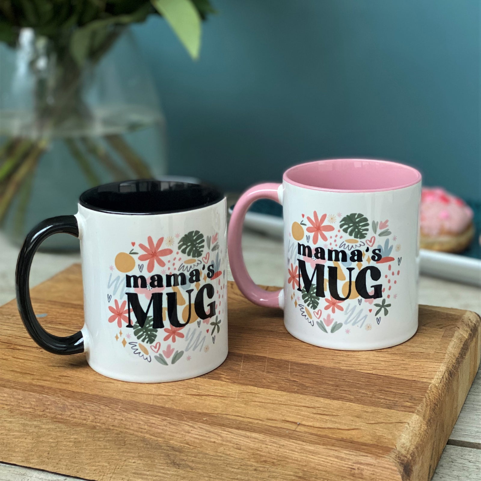 Mama's Mug Floral  Earthy Tones