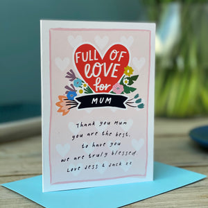Mother's Day Card 'Full of Love for Mum'