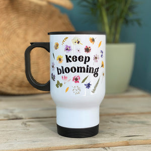 Keep Blooming Pressed Flower Travel Mug