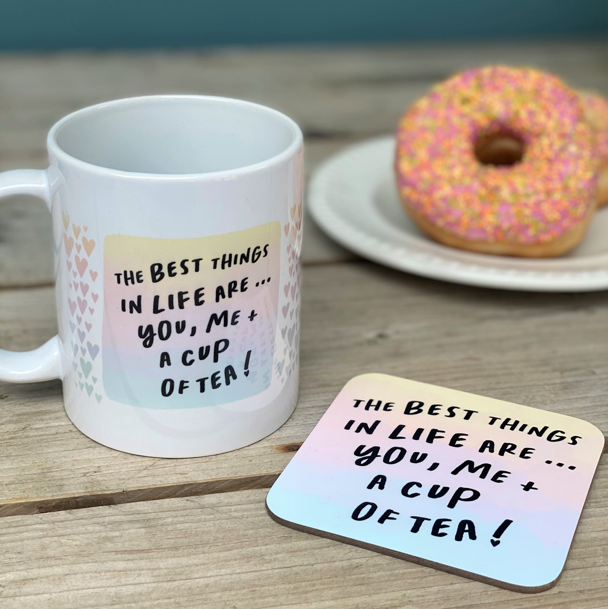 Ombre Hearts 'The Best Things In Life Are..' Coaster