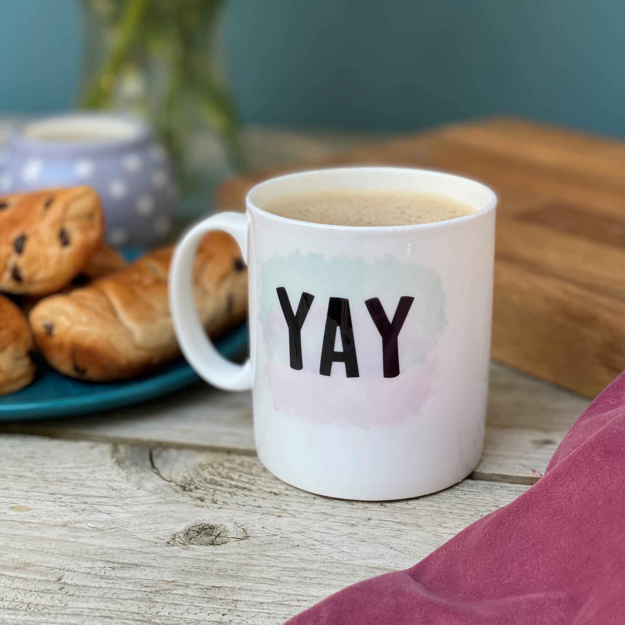 Set of Four Bone China Tie Dye Mood Mugs