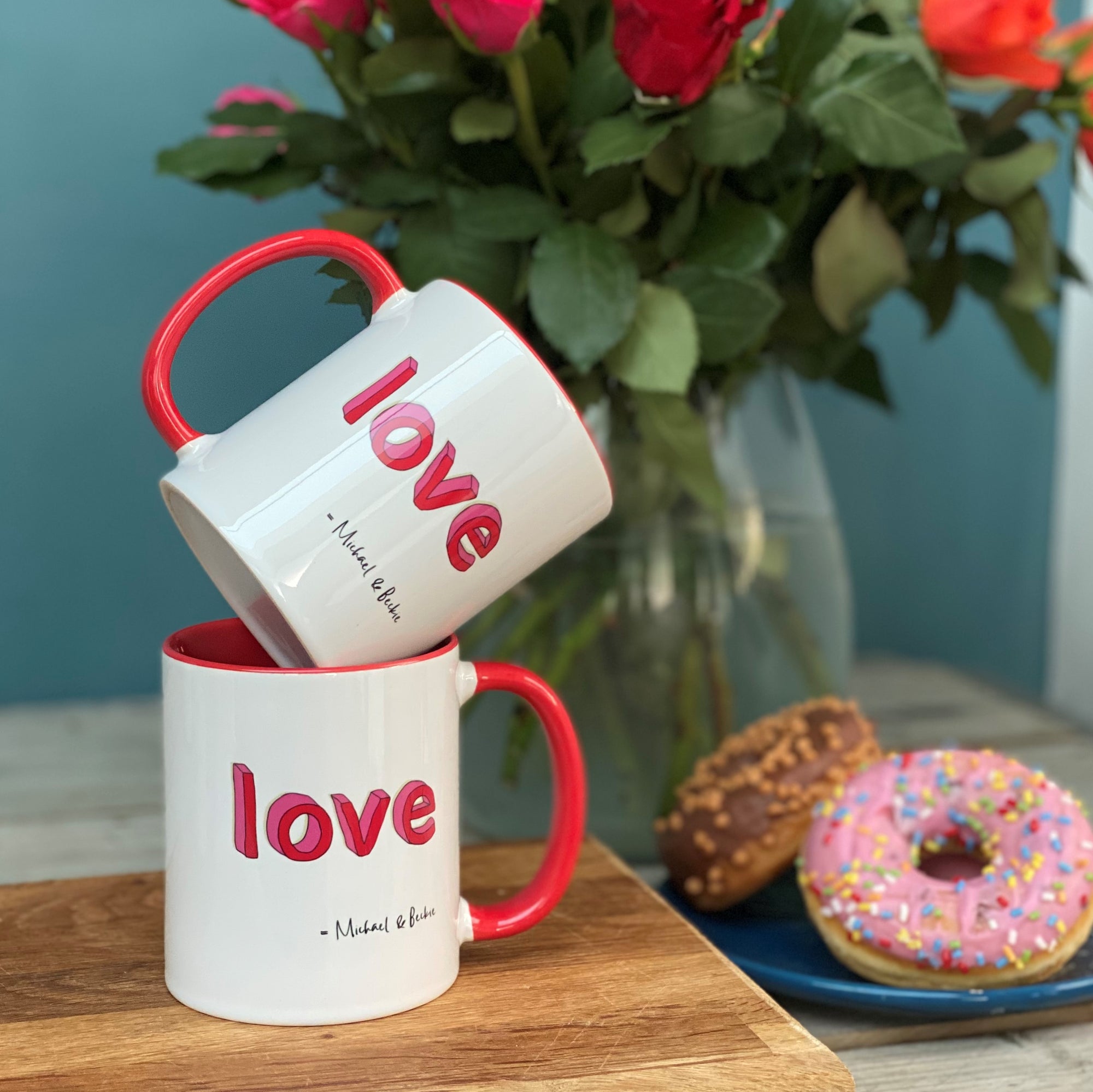 LOVE china mugs with couples names