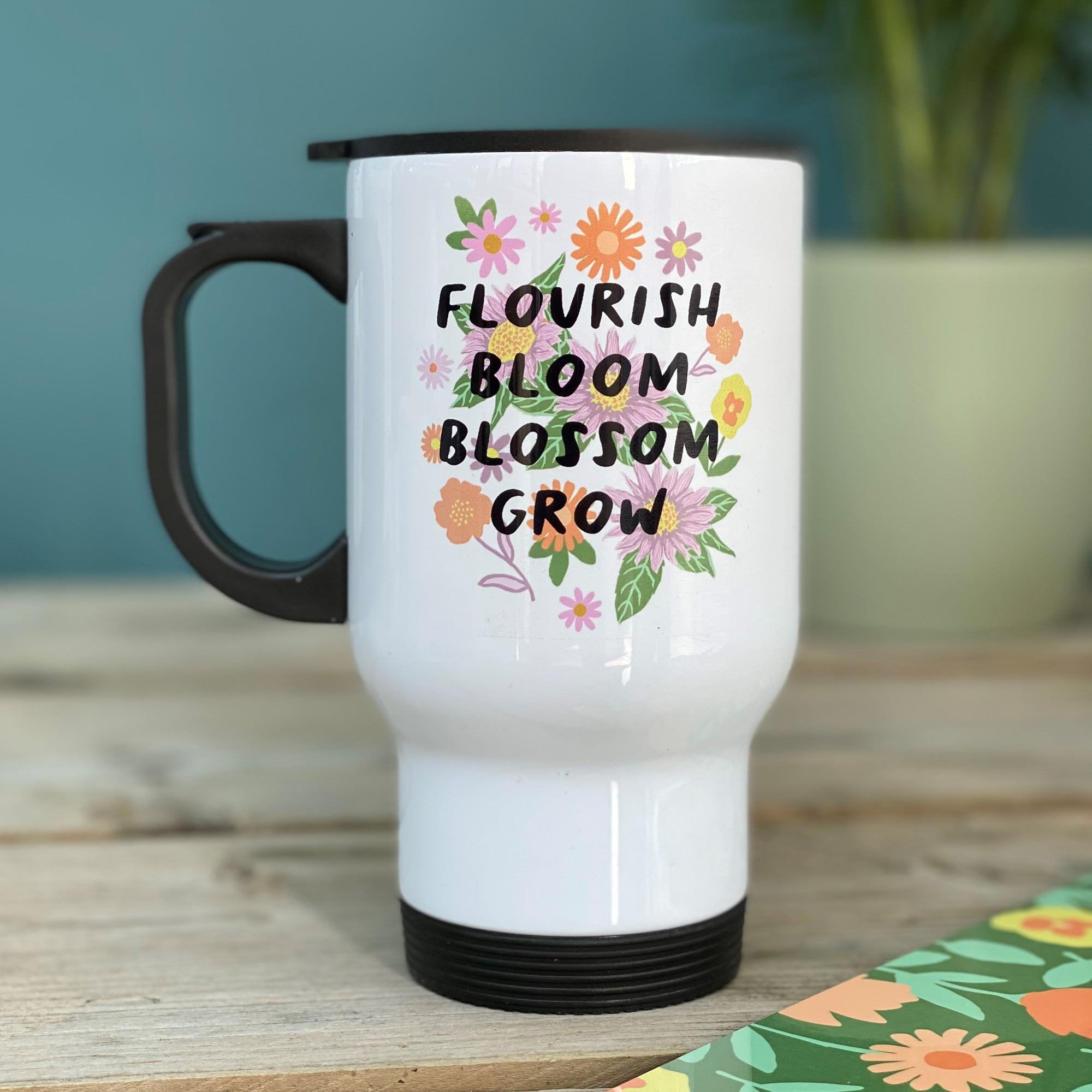 Empowering Flower Power Travel Mug