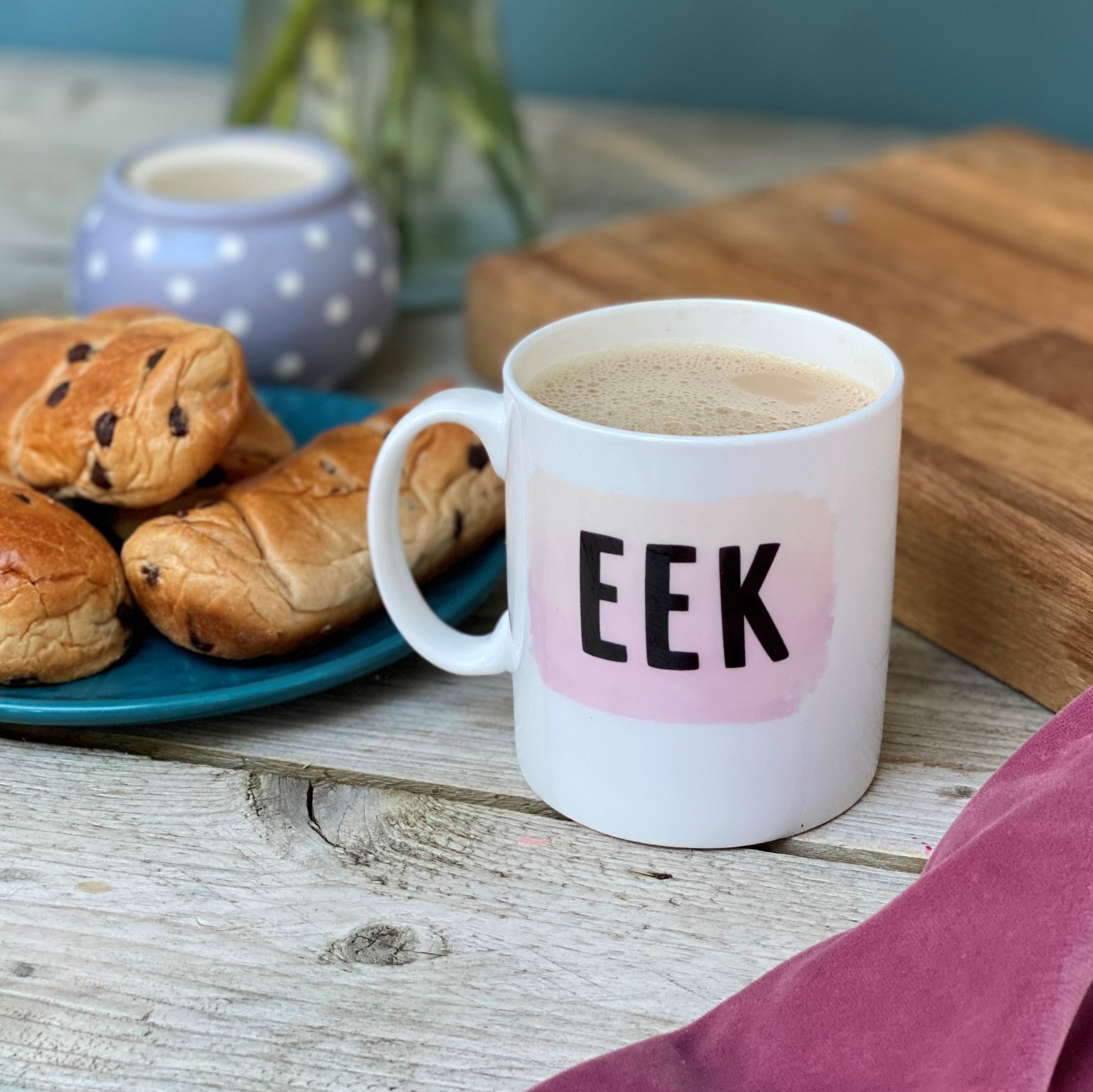 Set of Four Bone China Tie Dye Mood Mugs