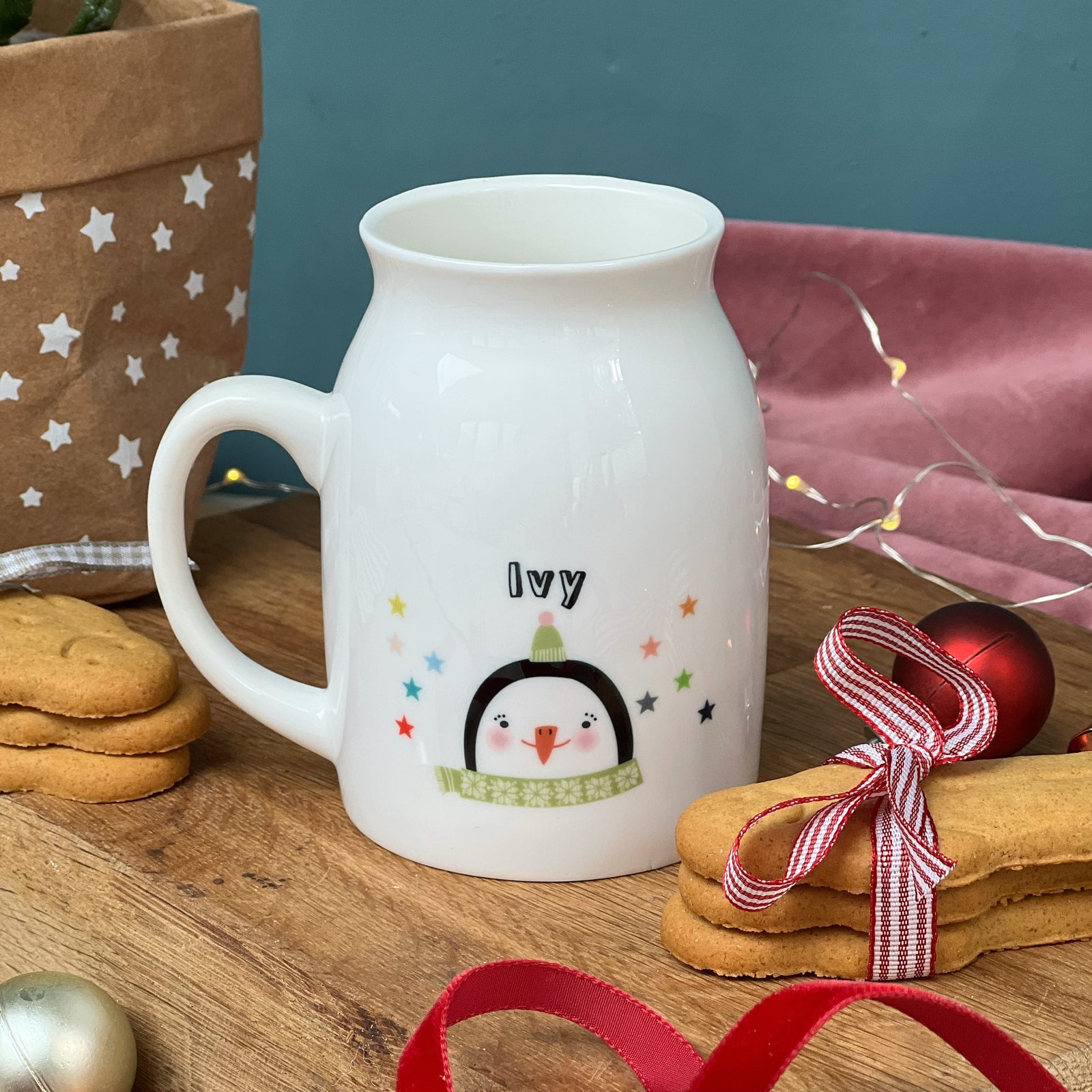 Luxury Bone China Winter Penguin Milk Mug