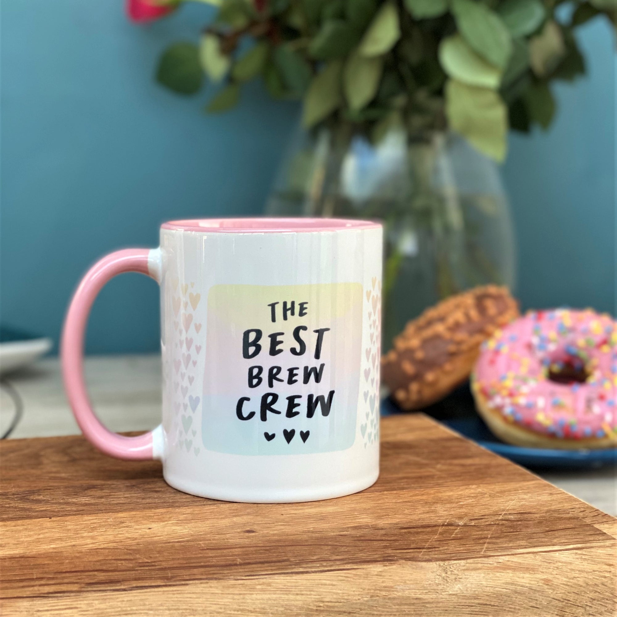 Ombre Hearts Brew Crew China Mug