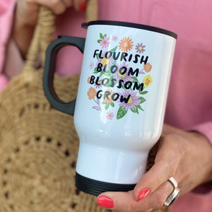 Empowering Flower Power Travel Mug