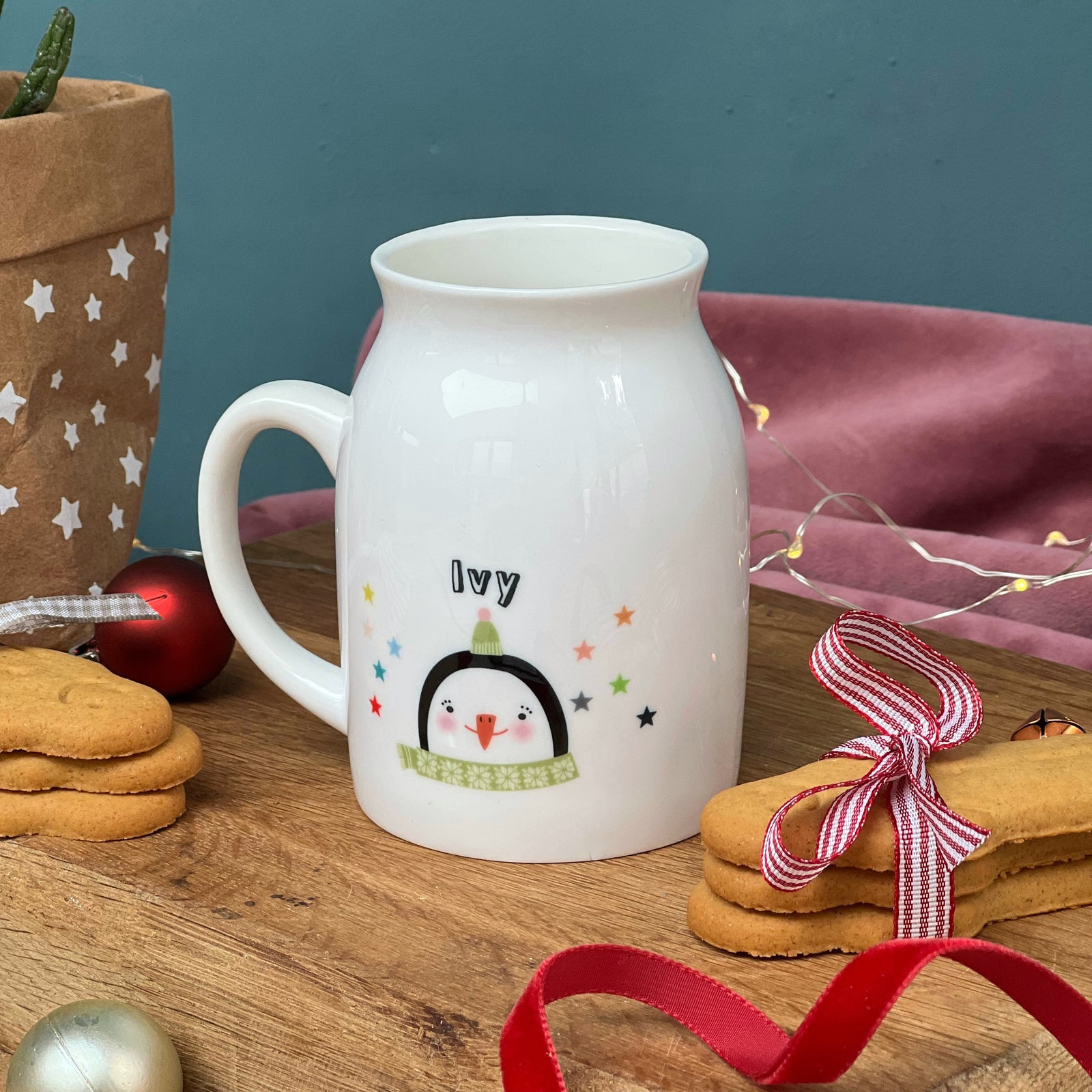 Luxury Bone China Winter Penguin Milk Mug