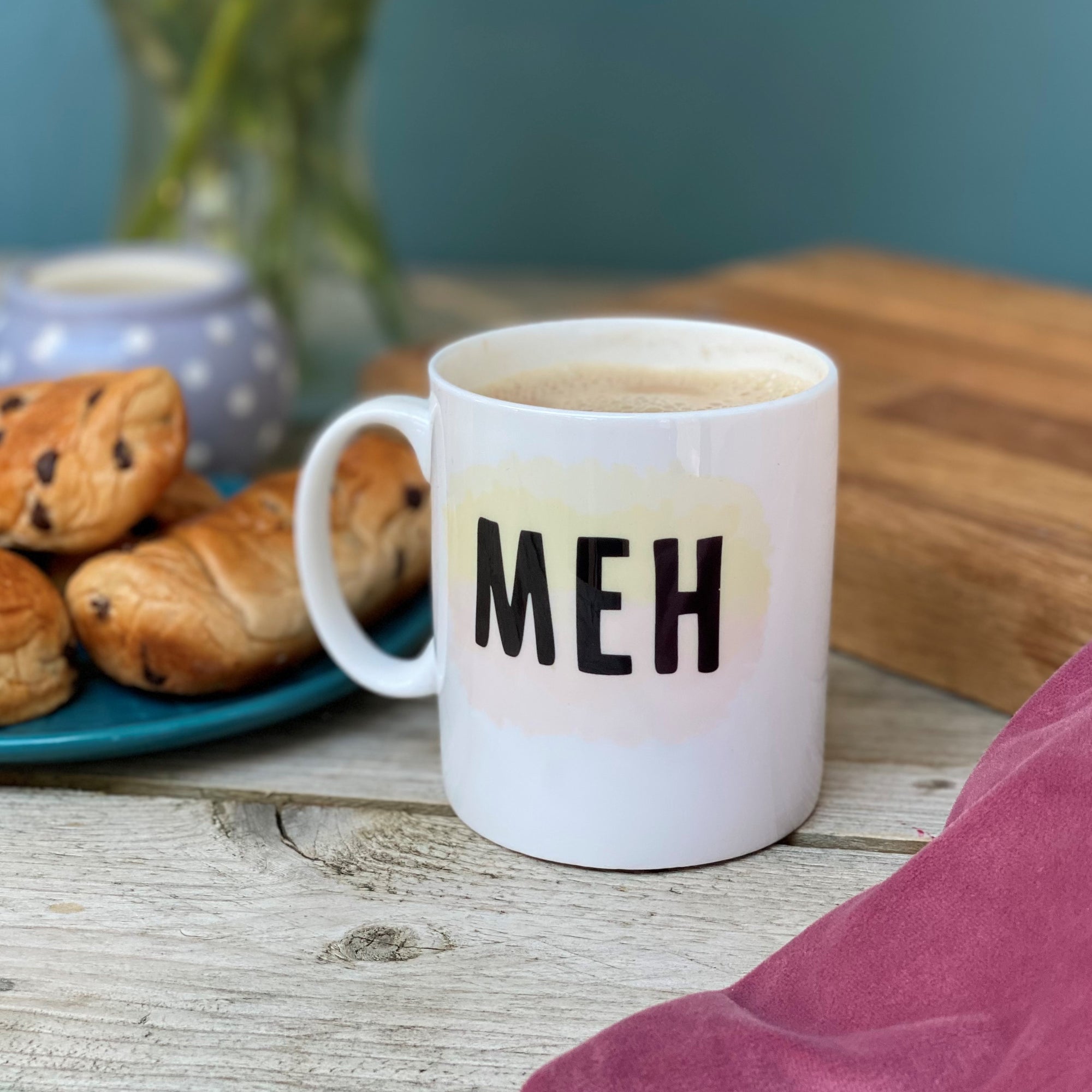 Set of Four Bone China Tie Dye Mood Mugs