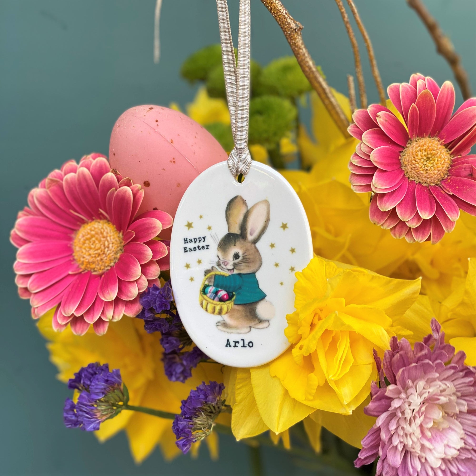 Ceramic Easter Bunny Keepsake Decoration