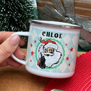 Christmas Father Christmas Enamel Mug