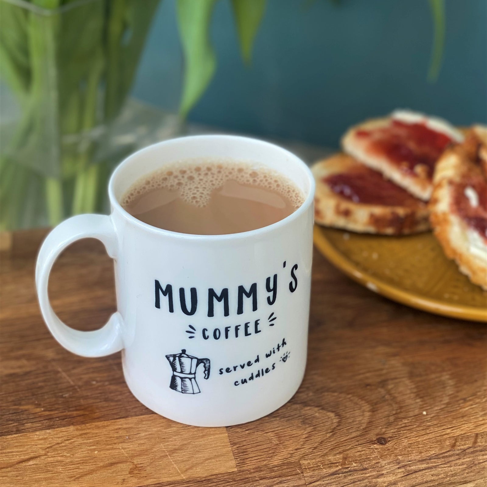 Mummy 's Coffee Served With Cuddles Bone China Mug