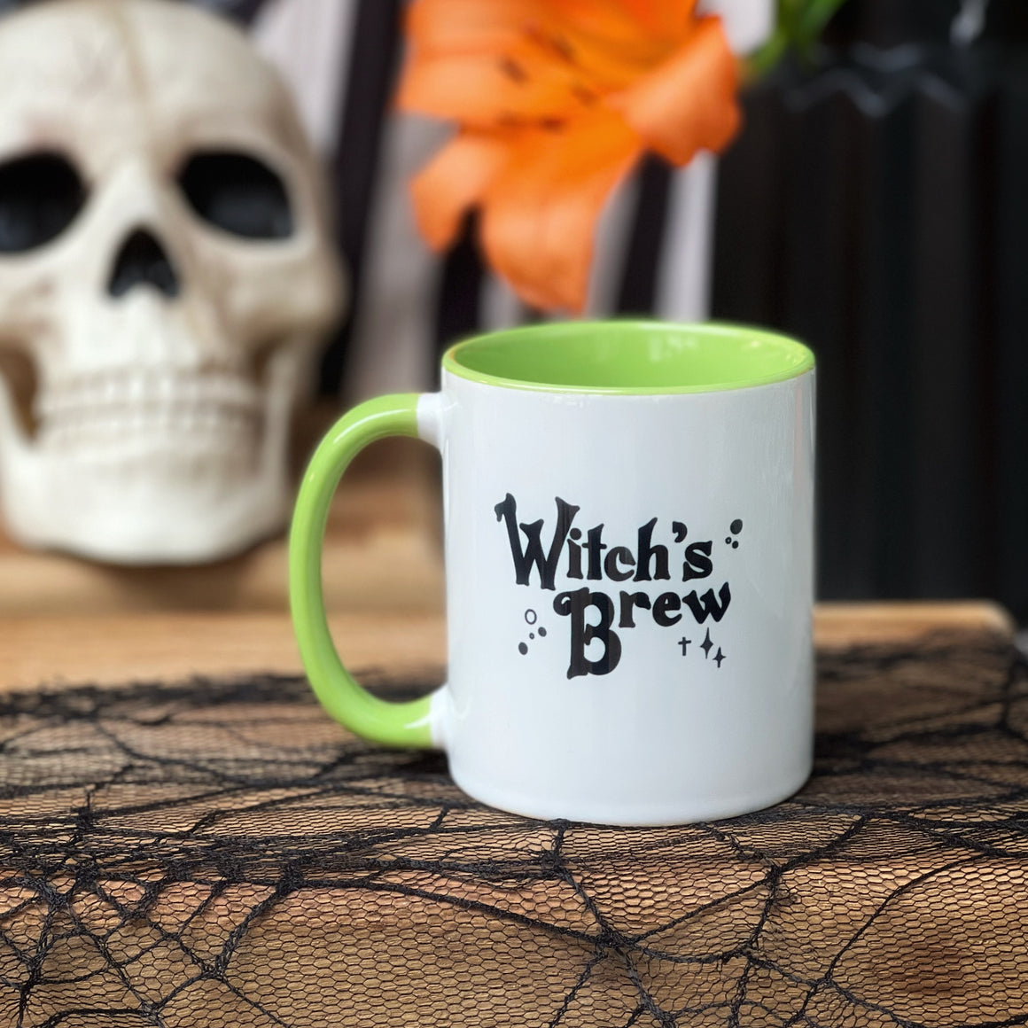 Witch's Brew China Mug With Green Inner