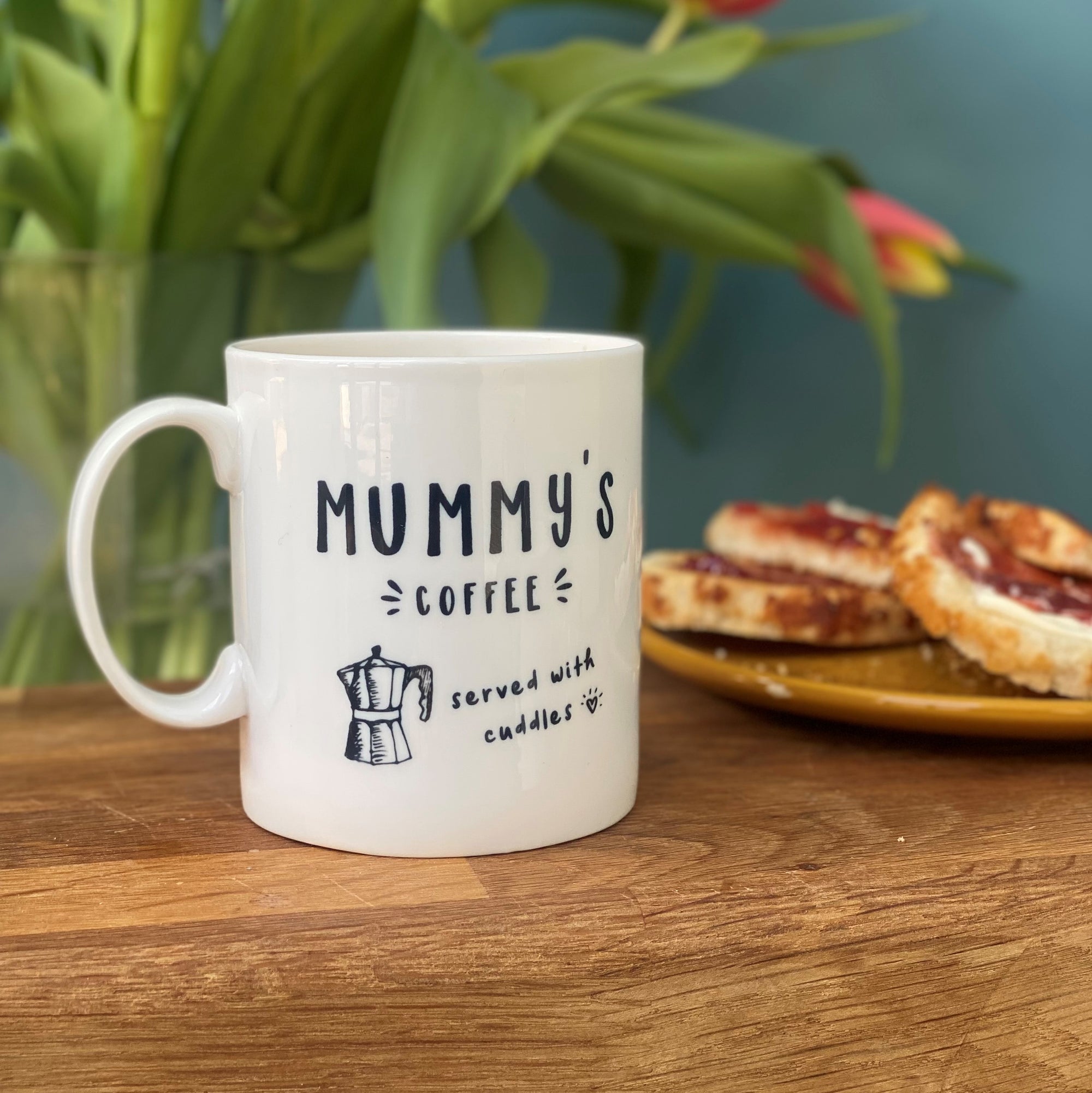 Mummy 's Coffee Served With Cuddles Bone China Mug