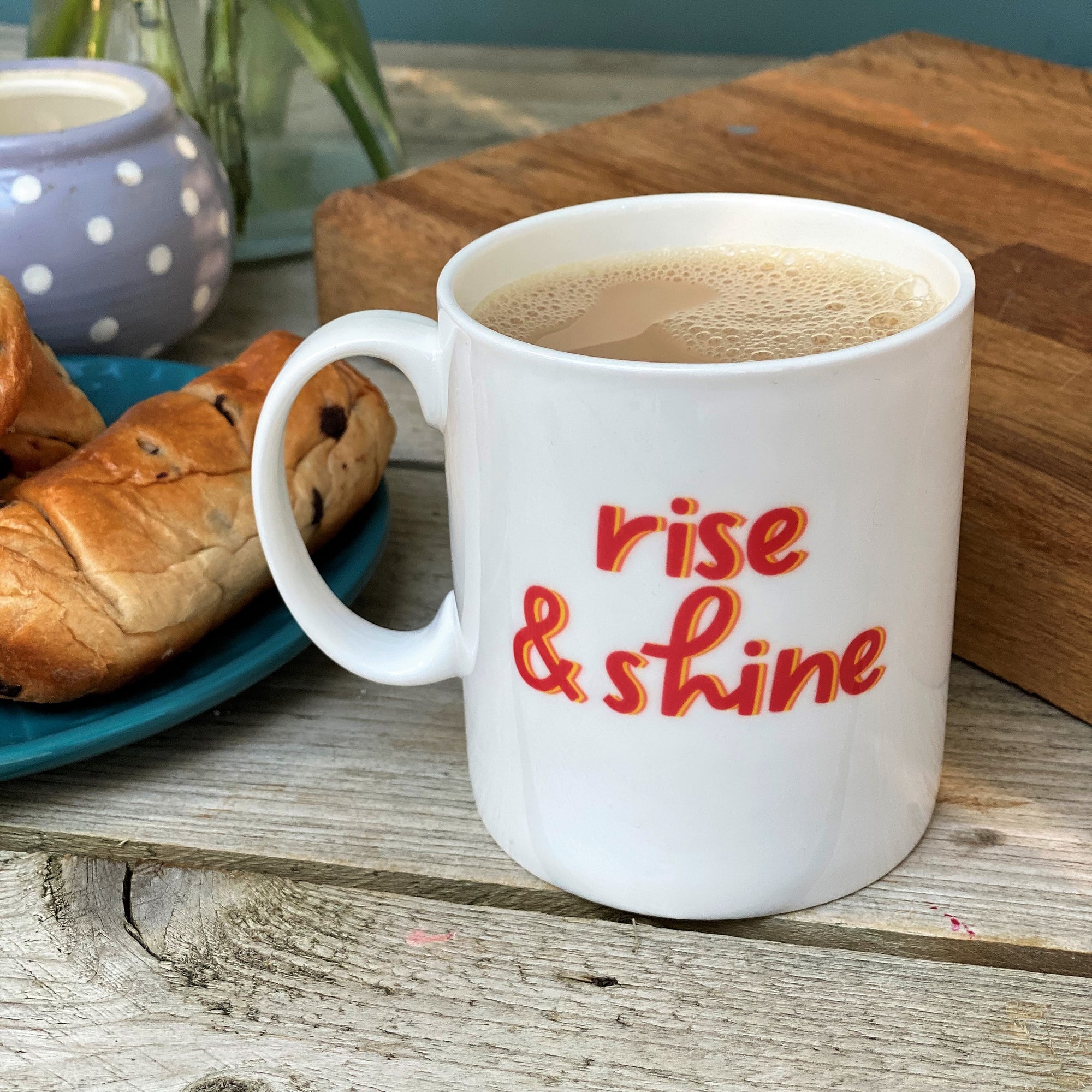 Set Of Four Bone China Fun Statement Mugs