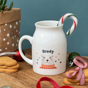Luxury Bone Chine Winter Bear Christmas Milk Mug