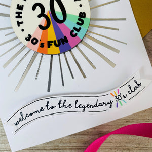Milestone Birthday Card With Luxury Badge