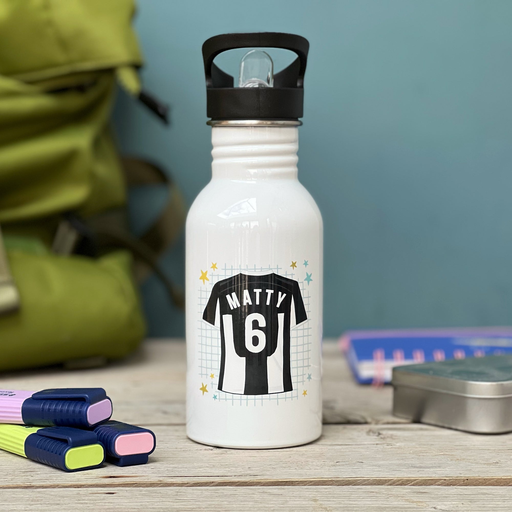 Football Strip Water Bottle