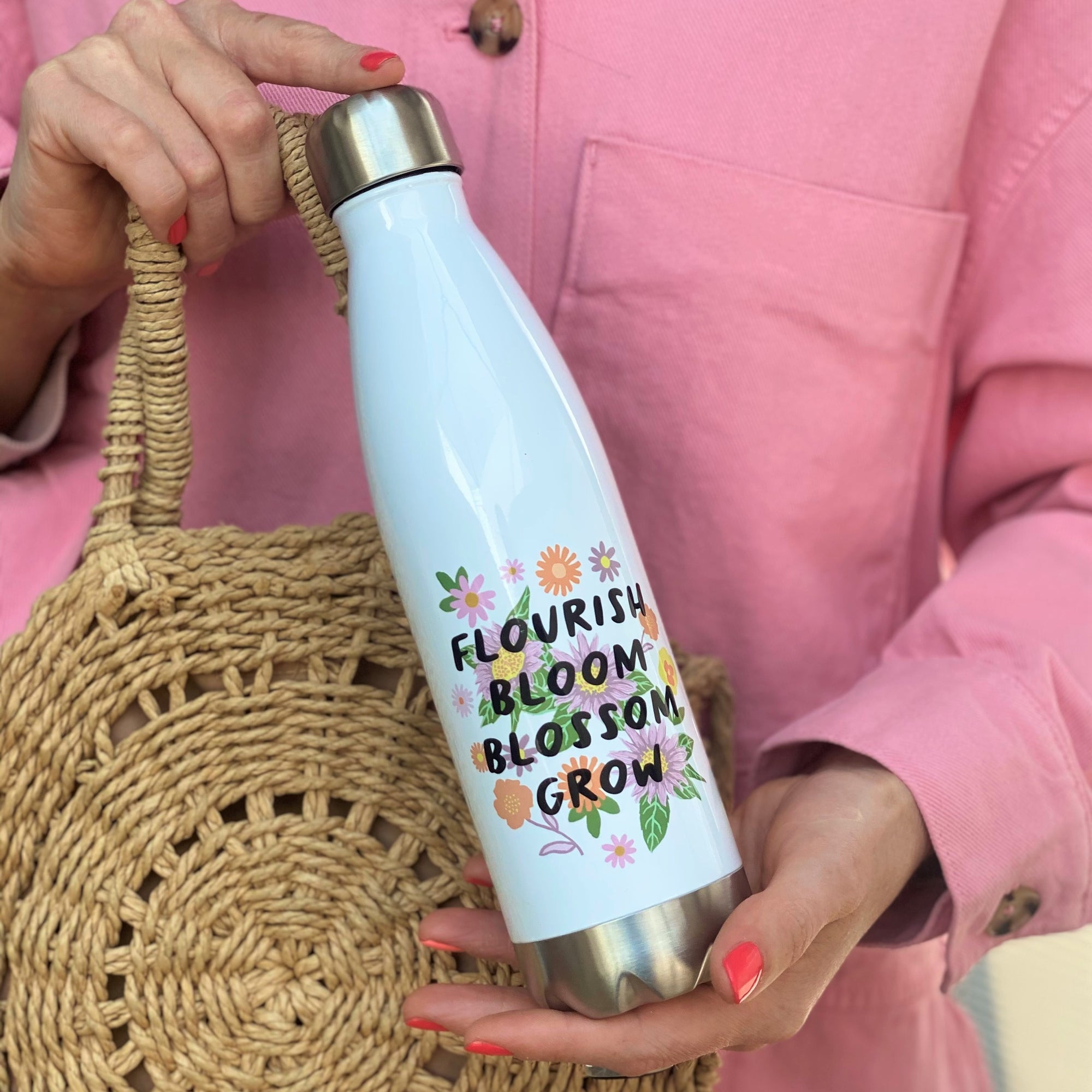 Empowering Flower Power Luxury Water Bottle