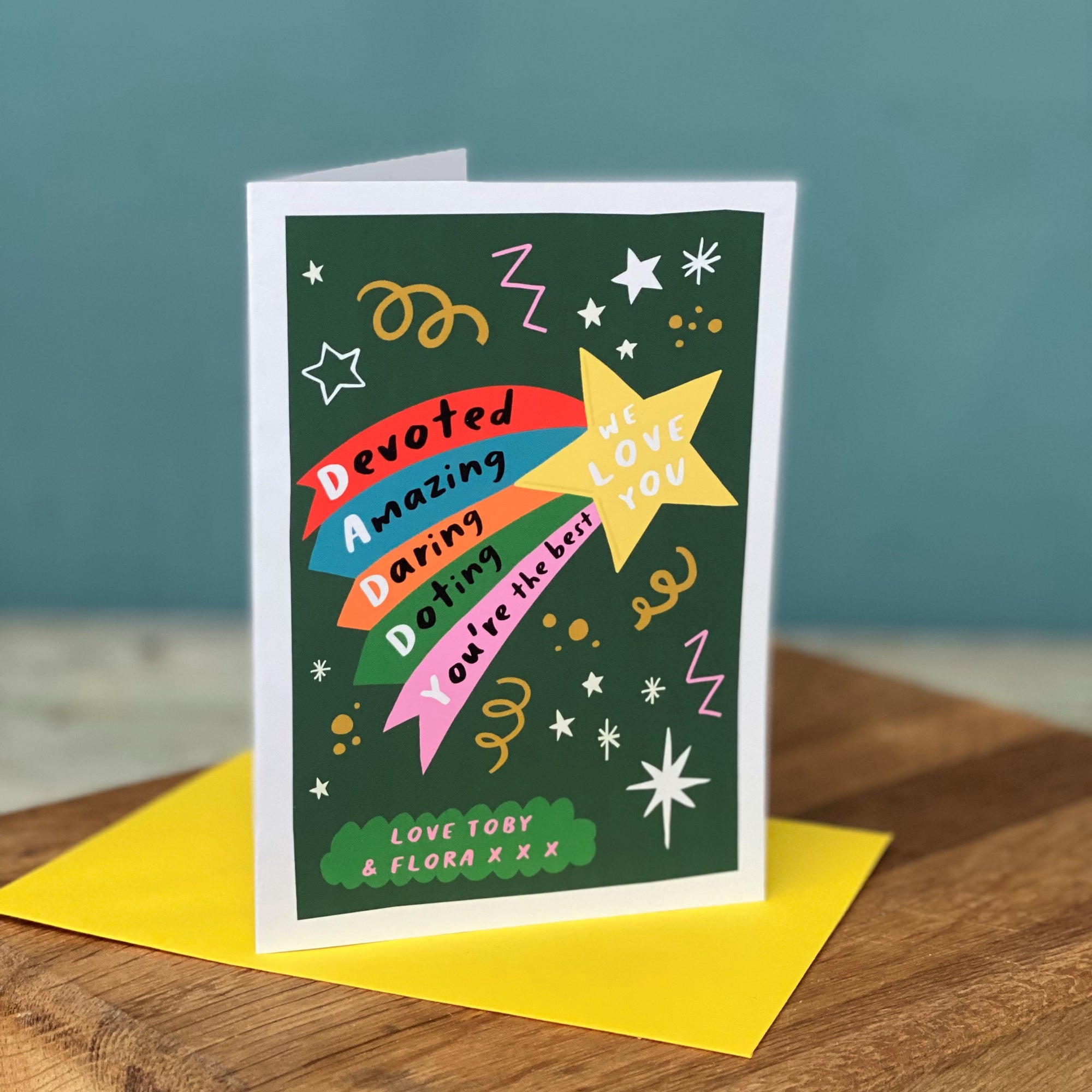 Daddy I/We Love You Shooting Star Card