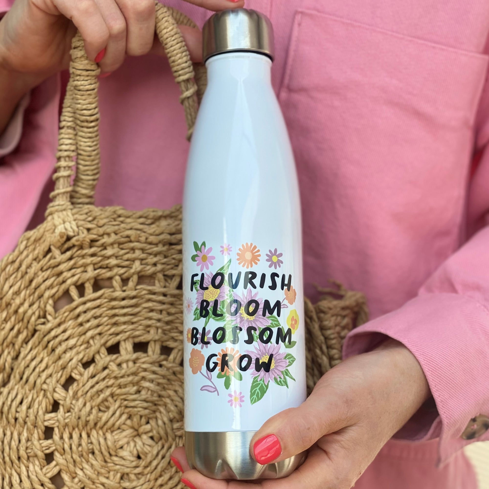 Empowering Flower Power Luxury Water Bottle