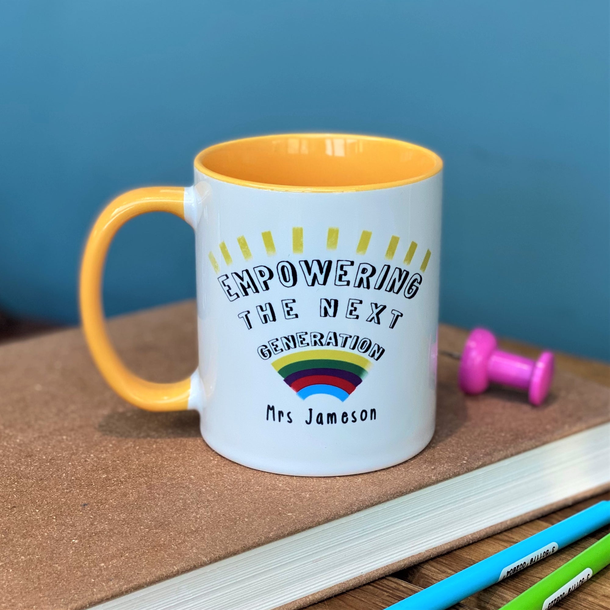 Teacher China Mug - Empowering The Next Generation - Hendog Designs