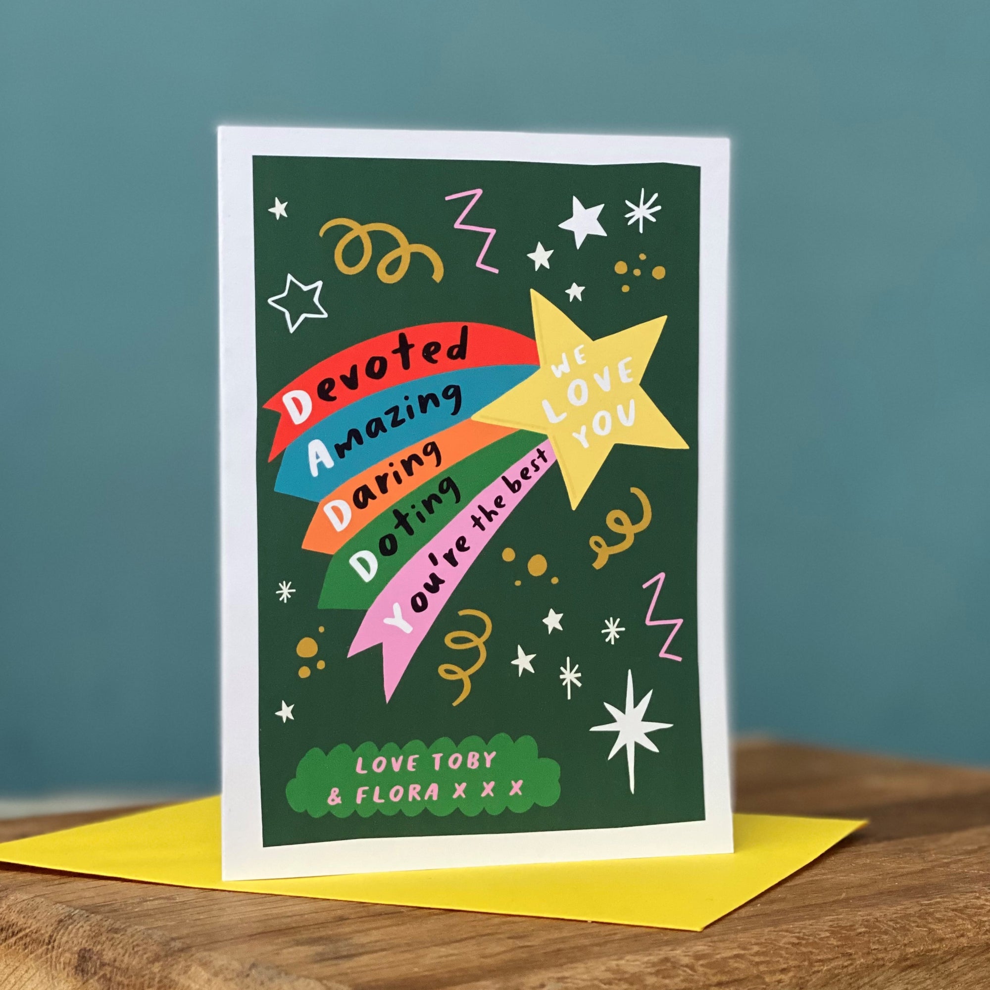 Daddy I/We Love You Shooting Star Card