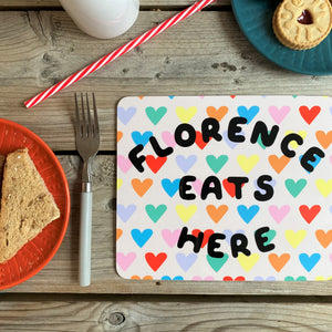 Bright Hearts Personalised Placemat