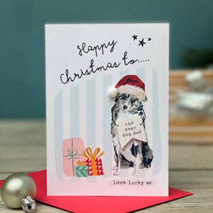 Best Dog Mum or Dad Christmas Card