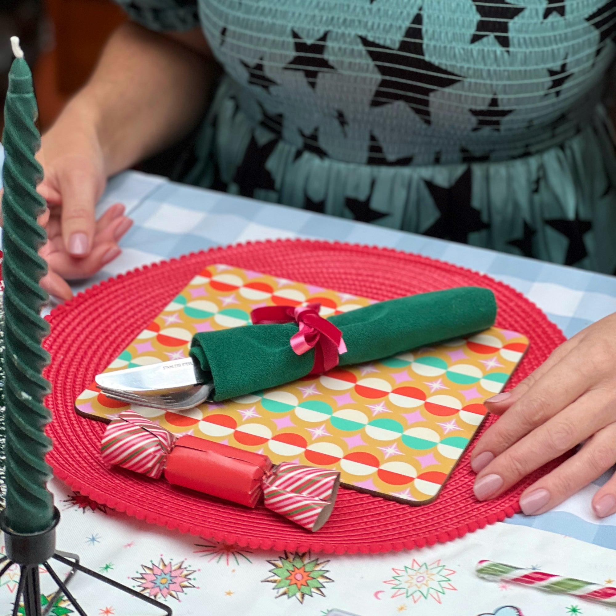 Bright 1950s Christmas Placemats