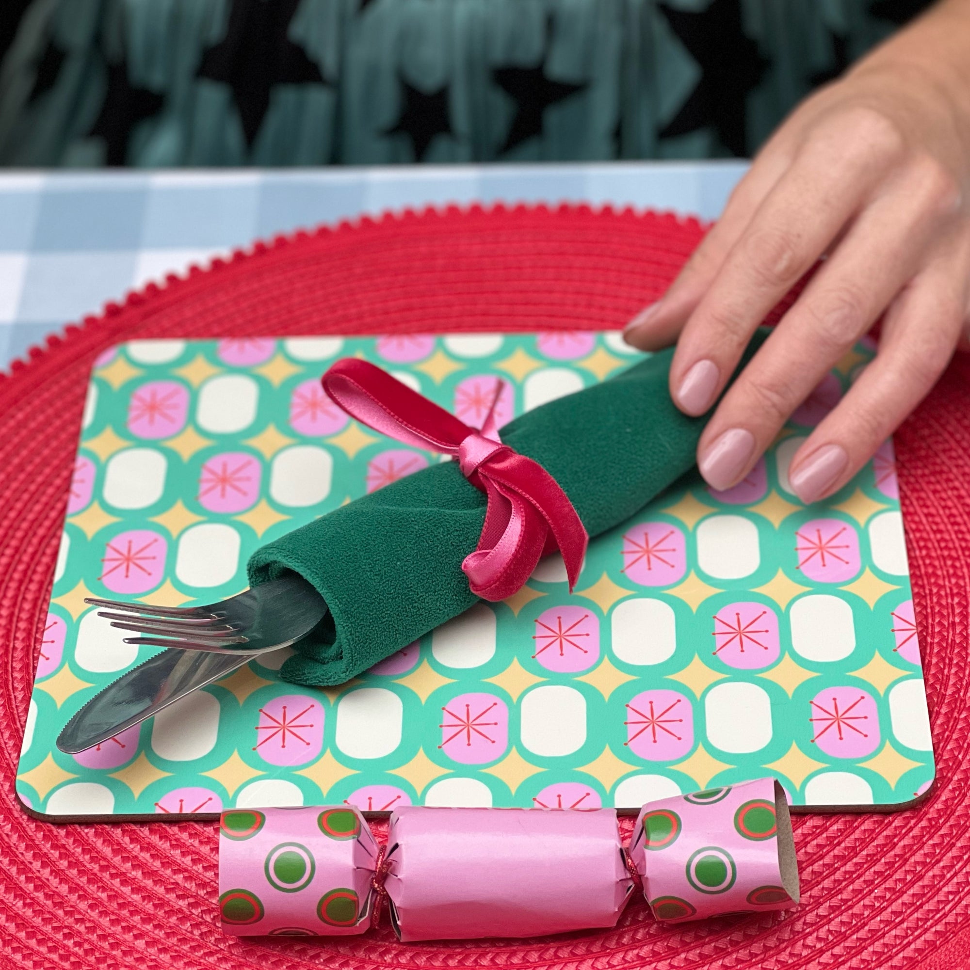 Bright 1950s Christmas Placemats