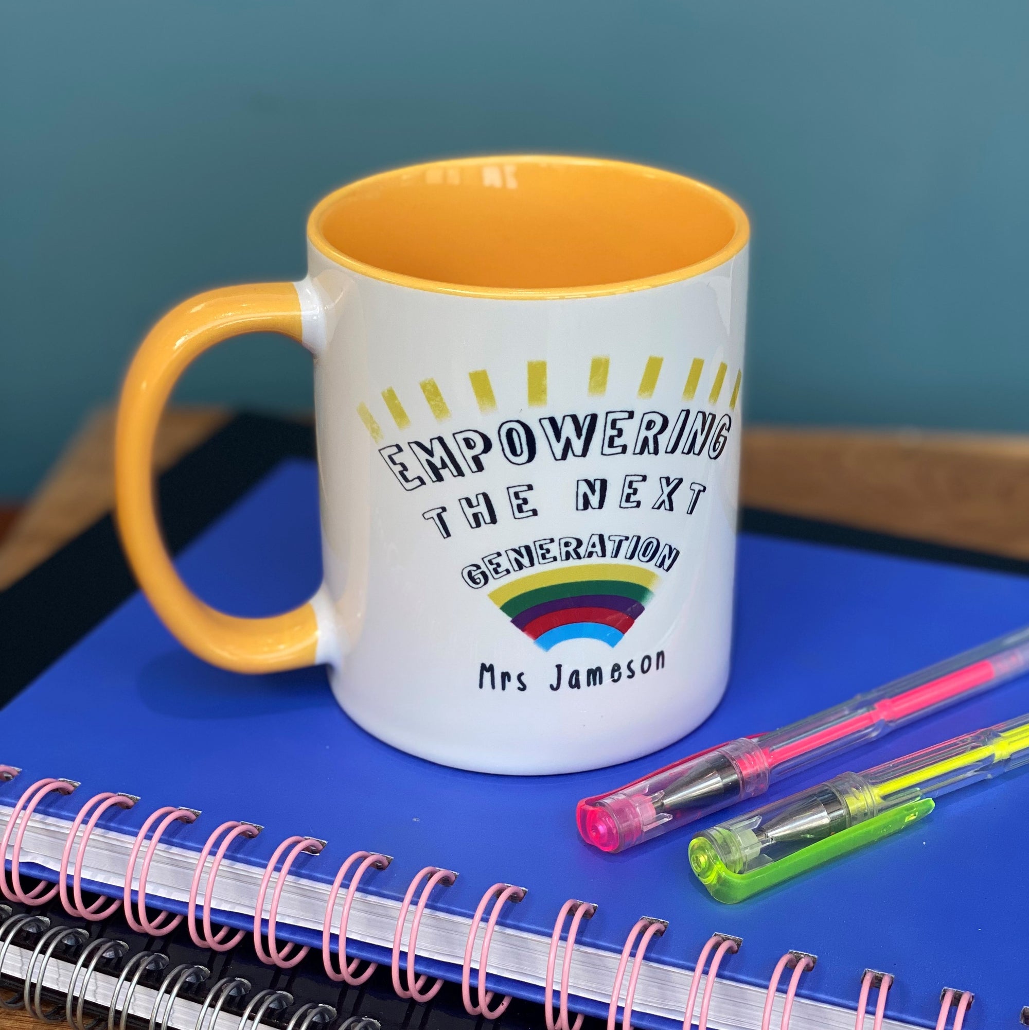 Teacher China Mug - Empowering The Next Generation - Hendog Designs