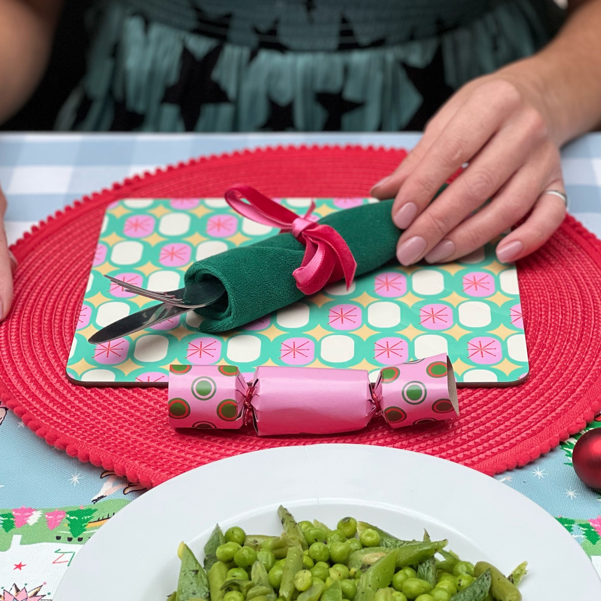 Bright 1950s Christmas Placemats