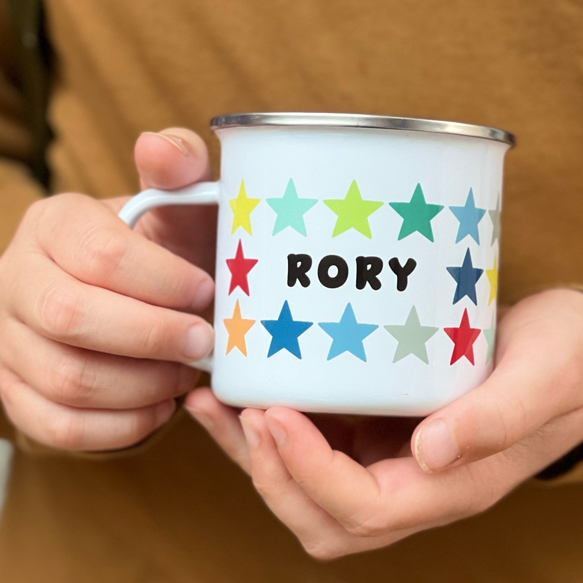 Star Personalised Enamel Mug - Hendog Designs