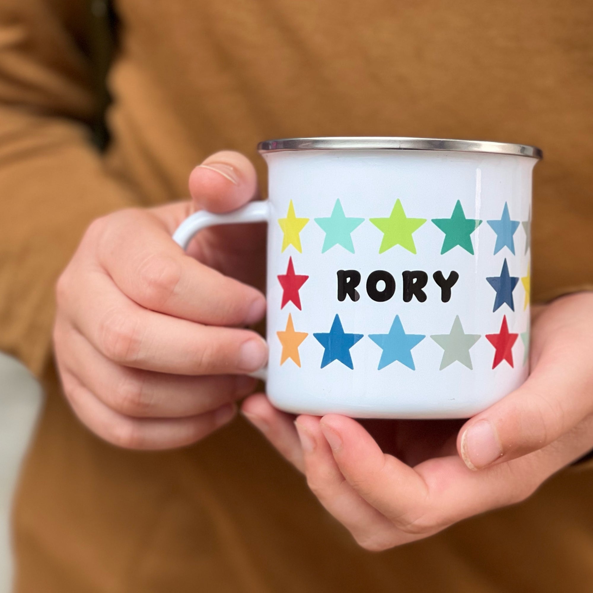 Star Personalised Enamel Mug - Hendog Designs