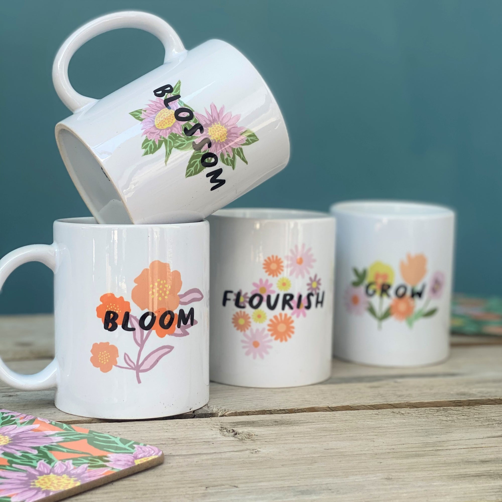 Empowering Flower China Mugs