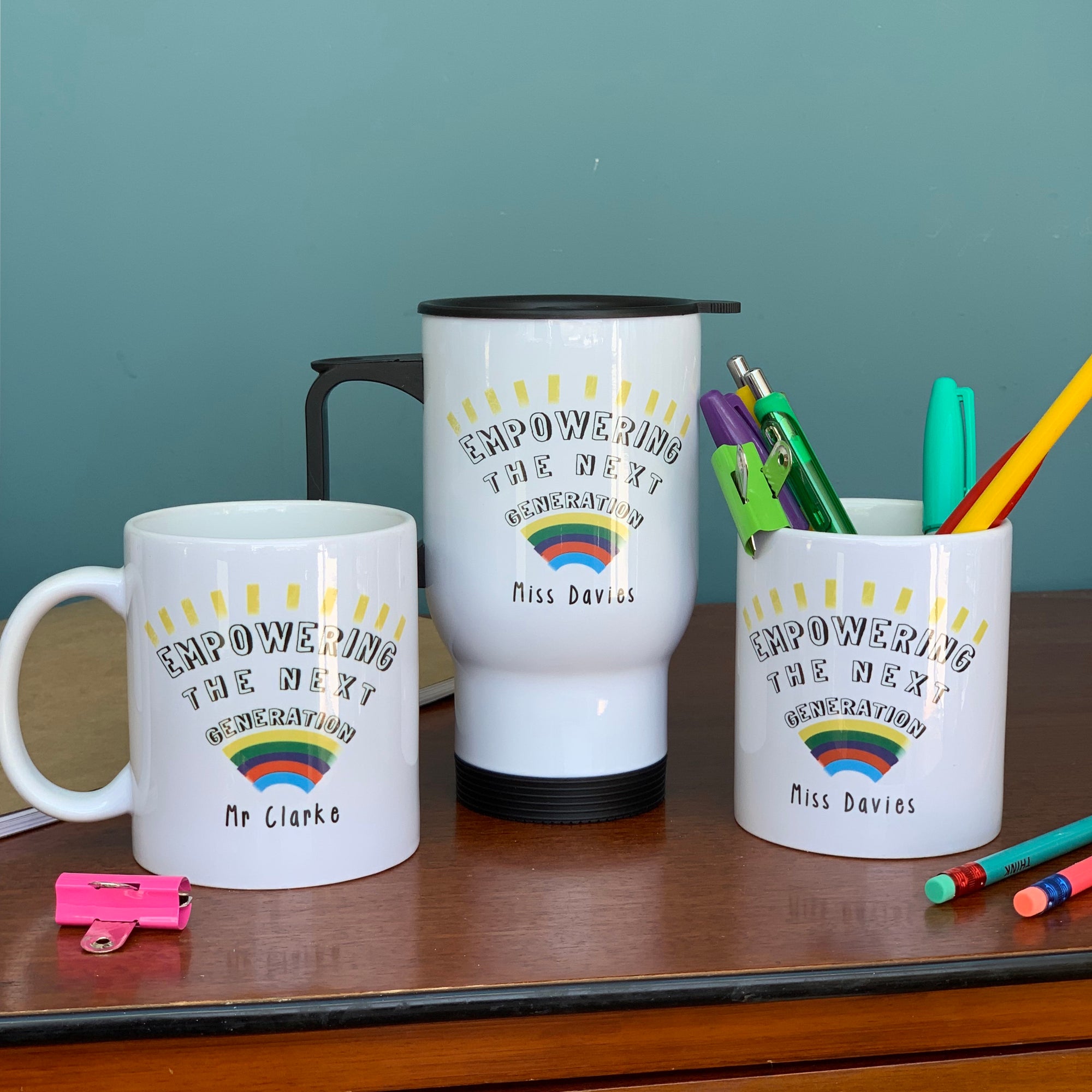 Teacher Travel Mug - Empowering The Next Generation - Hendog Designs