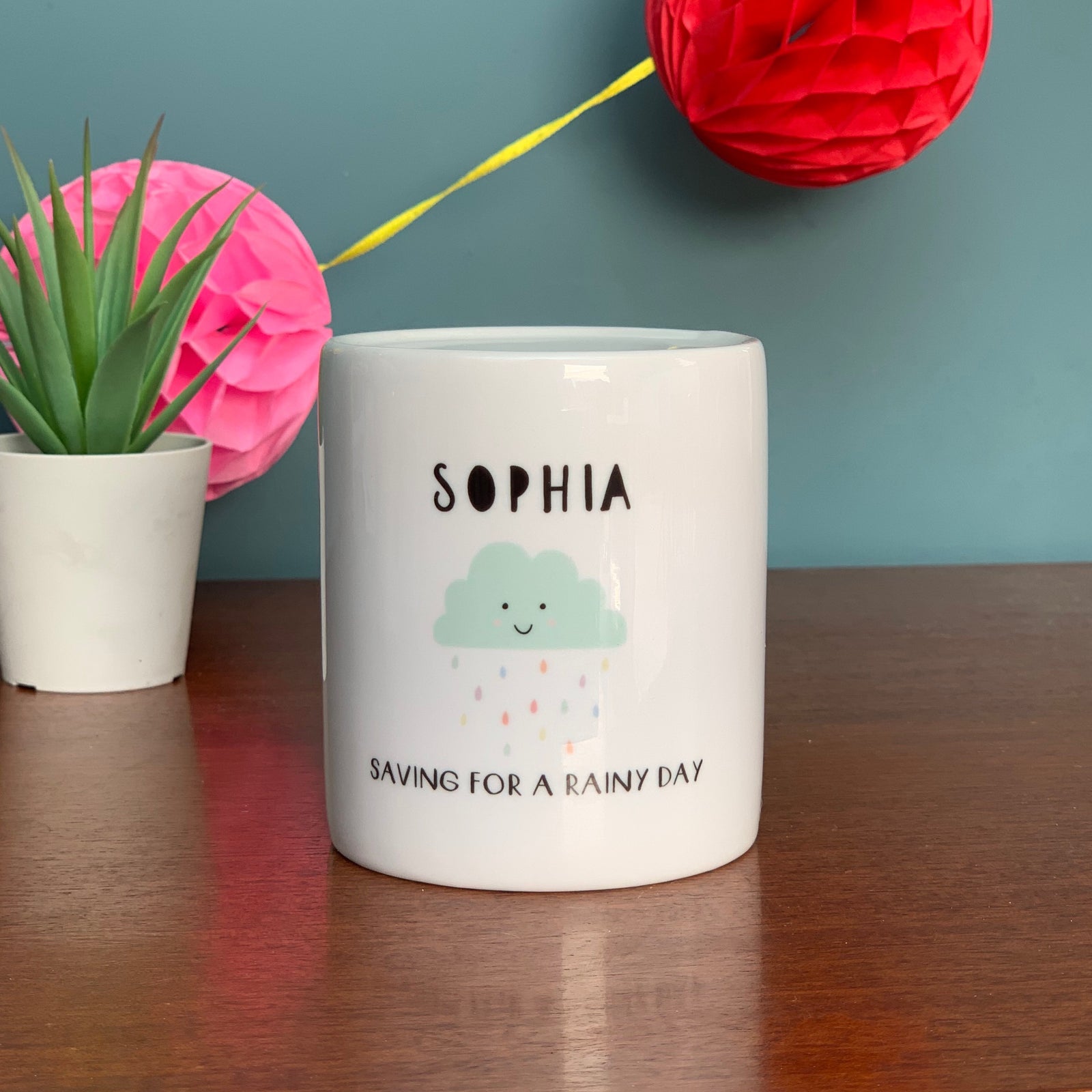 Saving For A Rainy Day Money Box - Hendog Designs