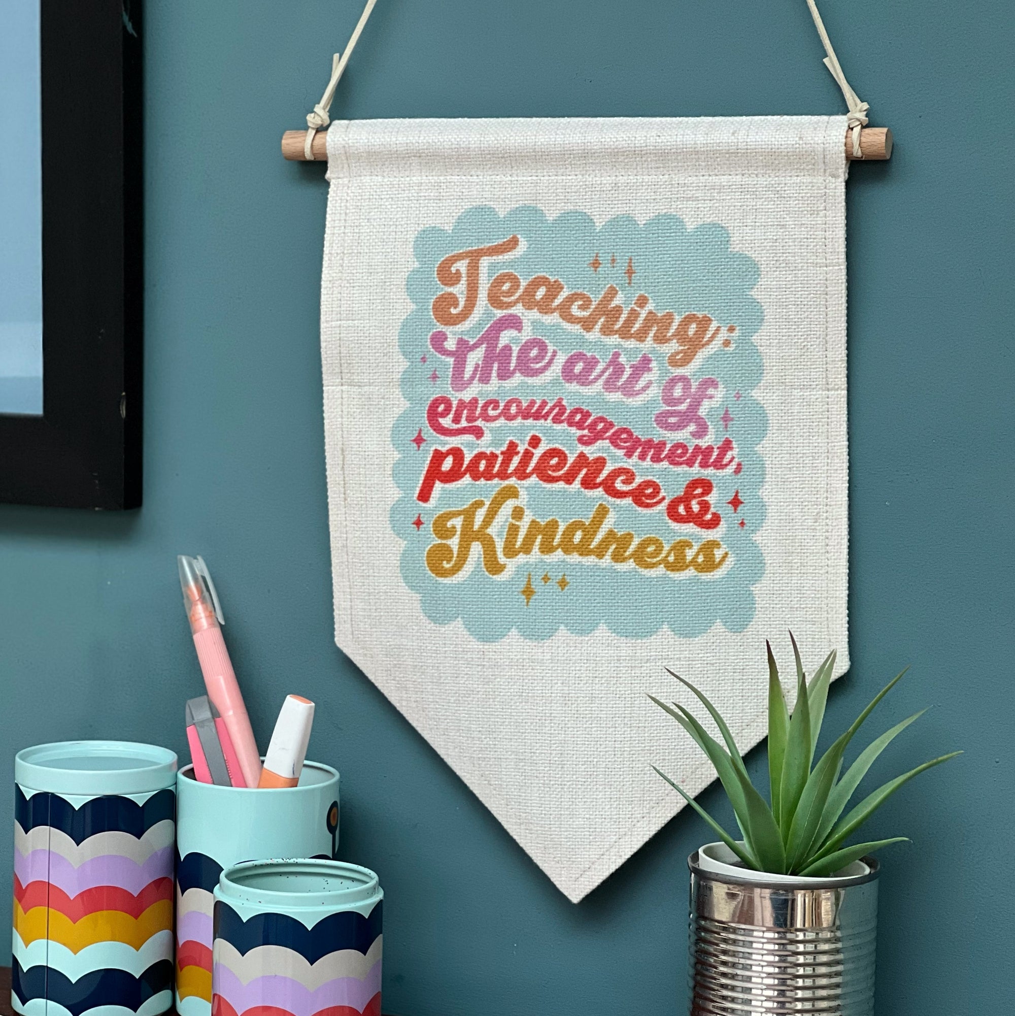 Teacher Flag Banner - 'Teaching: The Art Of Encouragement....'