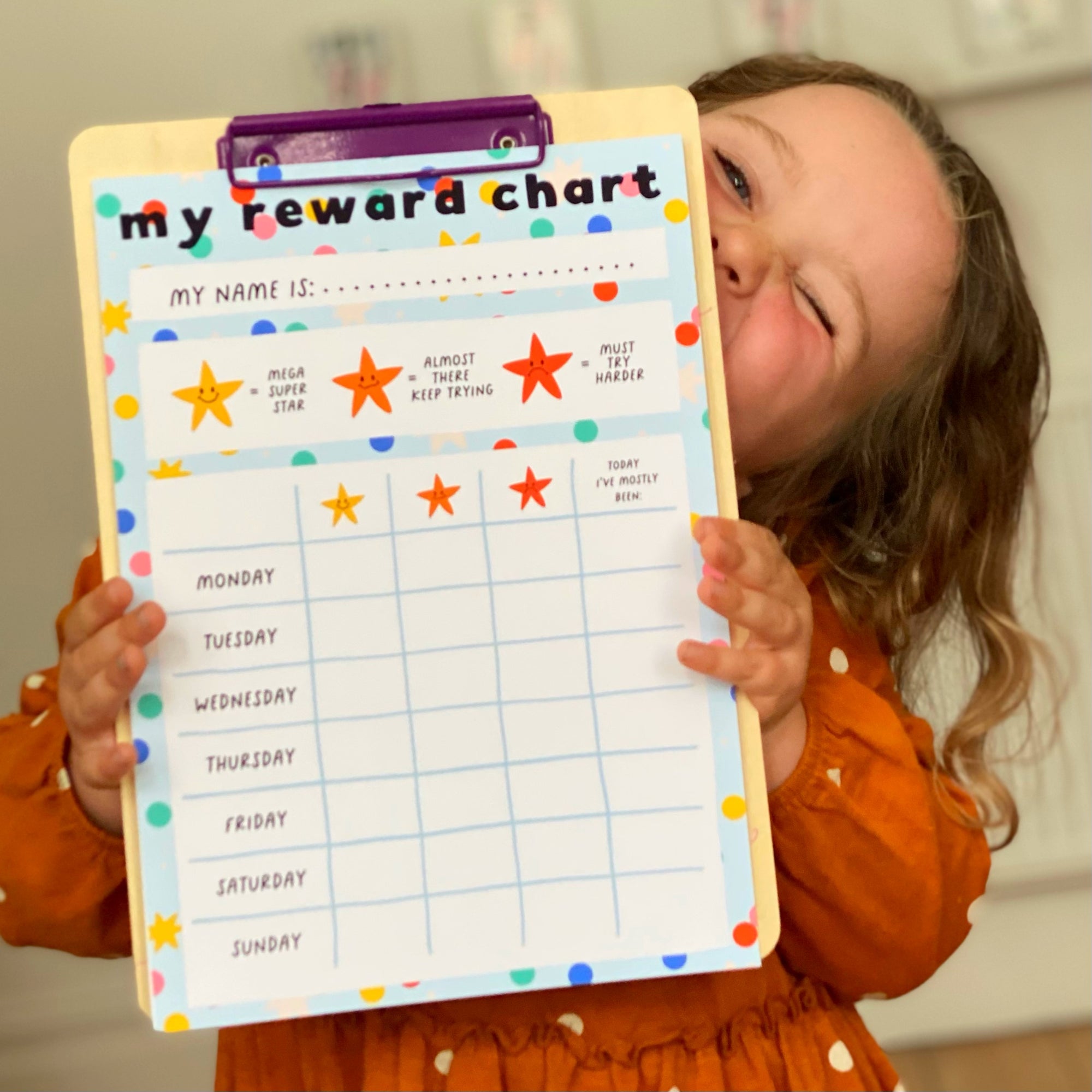 A4 REWARD/BEHAVIOUR CHART FOR KIDS - FREE DOWNLOAD