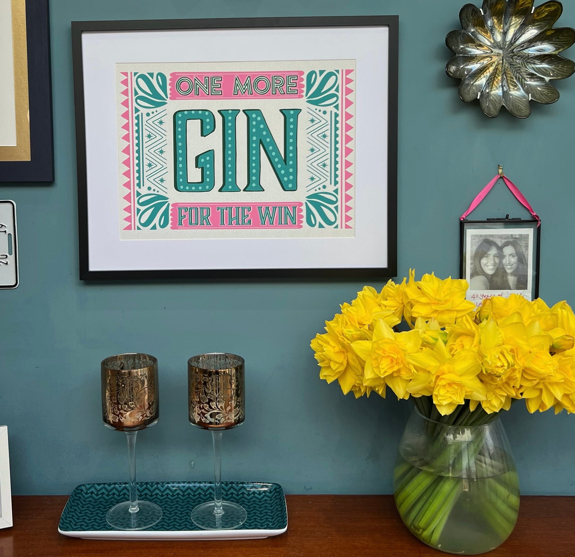 Gin Print - One More Gin For The Win Print A4 Or A3