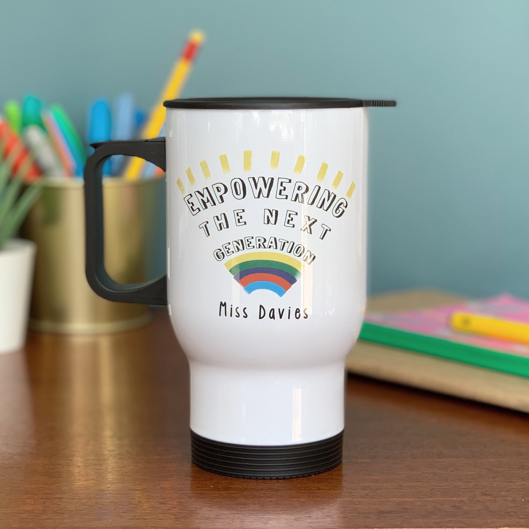 Teacher Travel Mug - Empowering The Next Generation - Hendog Designs